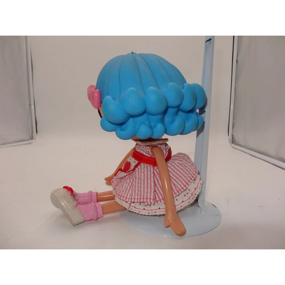 Lalaloopsy Doll Rosy Bumps N Bruises Blue Hair Pink‎ Dress with Bear Pet